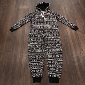 Sherpa hooded holiday onesie